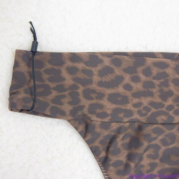 NEW Acacia Mateo bikini bottom leopard animal print brown,‎ L - Picture 8 of 14